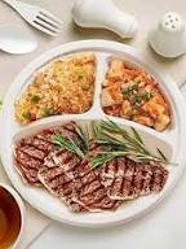 Bagasse 3-Compartment Plate — 10 Inch — photo 2