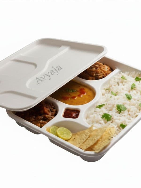 Complete meal served for delivery or takeaway